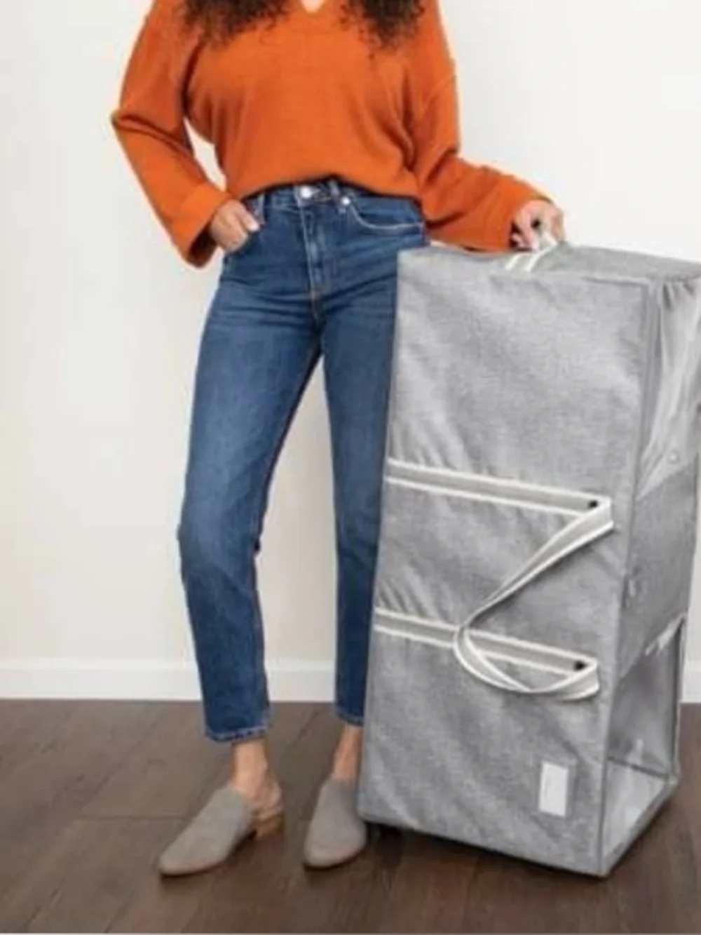 Thirty-one textured Gray Stroll and Roll Storage Tote